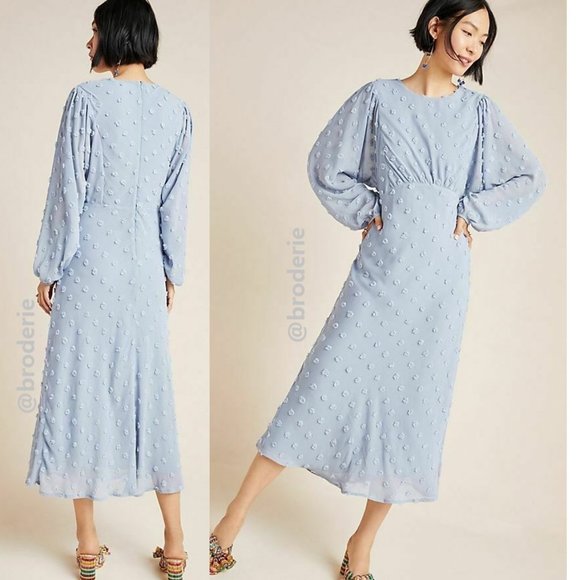 new Anthropologie Michaela Textured Midi dress - Picture 2 of 7